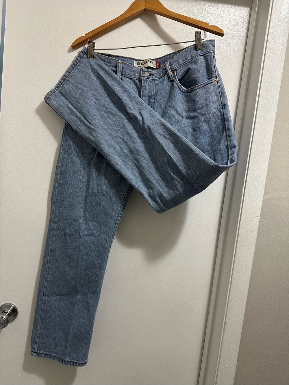 Levi's Light Blue Denim Jeans 505’s with Red Brand Tab